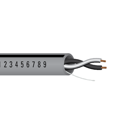 14 AWG 2C Strand Bare Copper Unshielded Riser CL3R PVC Institutional S