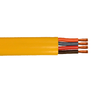 ECS FFS16-12 16 AWG 12C 65 x 30 Strand Bare Copper Shielded TC Braid PVC 600V 105°C Flex Flat Festoon Yellow Cable