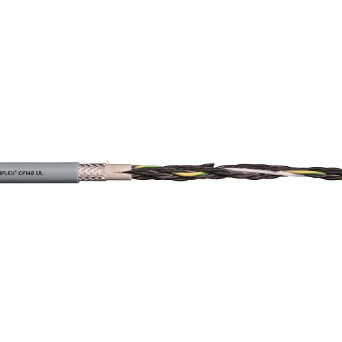 Igus CF140-25-04-UL 14 AWG 4C Stranded Bare Copper Shield TC Braid PVC 300V Chainflex® CF140-UL Control Cable