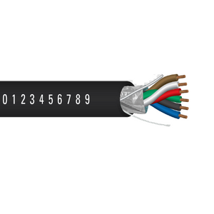 22 AWG 6C Bare Copper Plenum Shielded Al Mylar 37Ohms PVC 75C 300V Lighting Control Cable