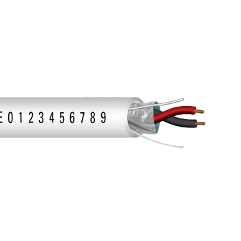 18 AWG 2C Strand Bare Copper Shielded Plenum Al Mylar Low-Smoke PVC Security Access Control Cable