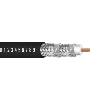 18 AWG 1C Copper Covered Steel RG6/U Plenum 75Ohms Quad Shield Al Braid PVC 60C Coax Cable