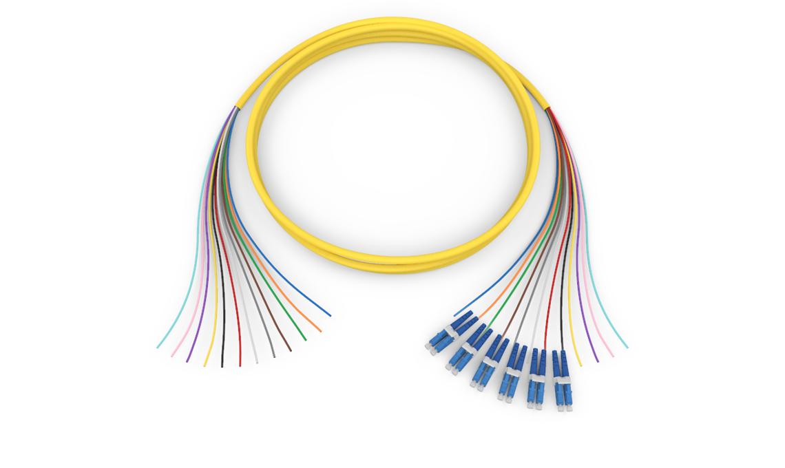 Standard Pigtail / Standard LCUPC Duplex SM SMF 12F MIC Riser Standard