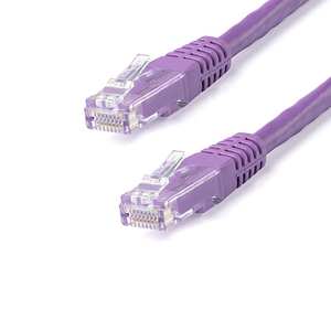 25' CAT6 6 Gigabit 650MHz 100W PoE UTP Molded W/Strain Relief Ethernet Cable