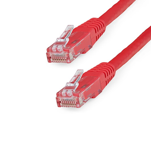 50' CAT6 6 Gigabit 650MHz 100W PoE UTP Molded W/Strain Relief Ethernet Cable