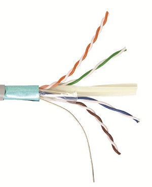 Commscope 8766404/10 23 AWG 4 Pair Gray 10GS4 ETL Solid BC Plenum F/UTP Category 6A Cable