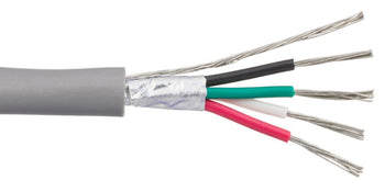 Alpha Wire M64837 24 AWG 2 Conductor Overall Foil Shield 300V FEP Insulation Manhattan Plenum Cable