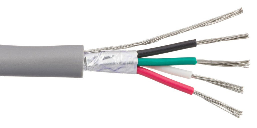 Alpha Wire 1898/4C 18/4 18 AWG 4 Conductors 300V Unshielded PVC Insulation Communication Control Industrial Cable
