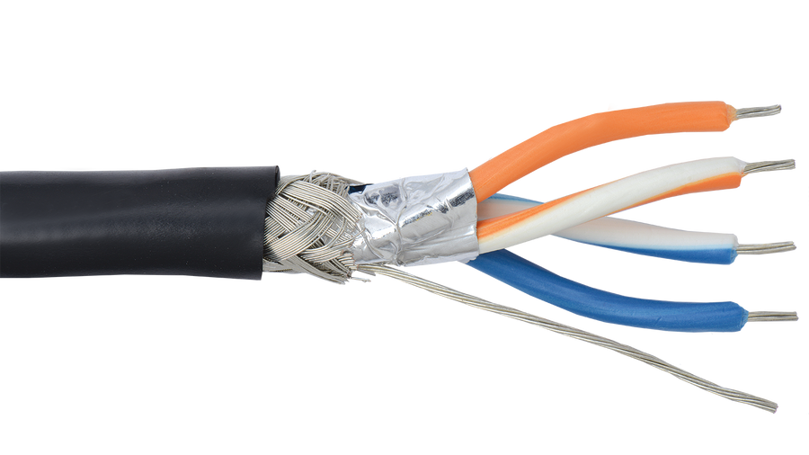 Alpha Wire M5394 18/4 18 AWG 4 Conductors 300V Foil Braid PVC Insulation Manhattan Electrical Cable