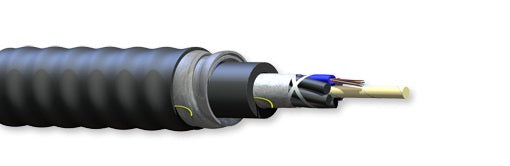 Corning 048TWP-T4191DA3 48 Fiber OM4 50µm EXT 10G Freedm Loose Tube Gel Free Interlocking Armored Cable