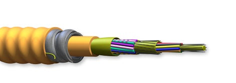 Corning 024T88-33190-A3 24 Fiber OM4 Plenum 50µm MIC Tight Buffered Interlocking Armored Cable