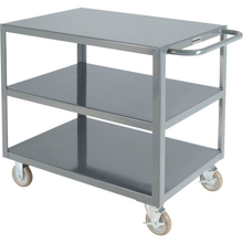 Steel Utility Cart w/3 Shelves 1200 lb Capacity 30"L x 18"W x 35"H 800456
