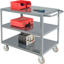 Steel Utility Cart w/3 Shelves 1200 lb Capacity 30"L x 18"W x 35"H 800456