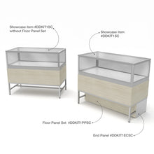 Privacy Panels for Deluxe Glass Showcase Display Cabinet with Storage Drawers - Front Panel White barn Wood Econoco DDKIT1PPSC