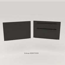 Privacy Panels for Deluxe Glass Showcase Display Cabinet with Storage Drawers - End Panel Black Econoco DDKIT1ECB