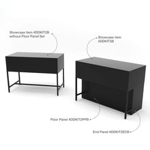 Privacy Panels for Deluxe Display Table Storage Cabinet with Drawers - End Panel Black Econoco DDKIT2ECB