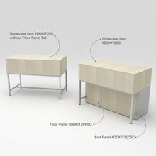 Privacy Panels for Deluxe Display Table Storage Cabinet with Drawers - End Panel Satin Chrome Econoco DDKIT2ECSC