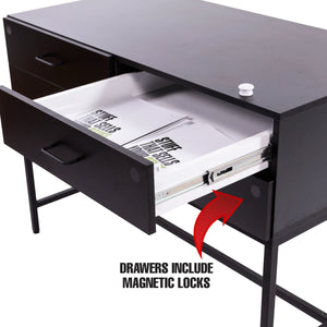 Deluxe Display Storage Cabinet Black Econoco DDKIT2B
