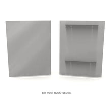 Privacy Panels for Deluxe Display Table Storage Cabinet with Drawers - End Panel Satin Chrome Econoco DDKIT2ECSC