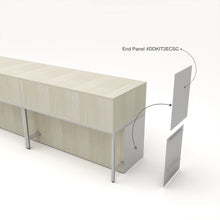 Privacy Panels for Deluxe Display Table Storage Cabinet with Drawers - End Panel Satin Chrome Econoco DDKIT2ECSC