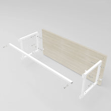 Privacy Panels for Deluxe Display Table Storage Cabinet with Drawers - Front Panel White Barn Wood Econoco DDKIT2PPSC
