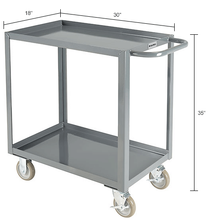 Steel Utility Cart w/2 Tray Shelves 1200 lb Capacity 30"L x 18"W x 35"H 800453
