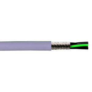 Alpha Wire 80134 18 AWG 4 Conductor Braid Shielded 600V MPPE Insulation Zero Halogen PUR Continuous EcoFlex Cable