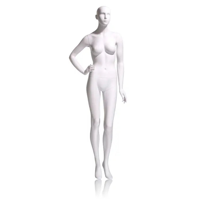 Female Mannequin - Abstract head, Right Hand On Hip, Left Leg Slightly Bent Econoco EVE-1H