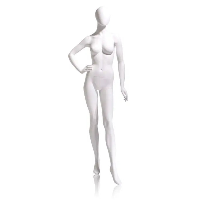 Clear Female Mannequin Torso w/ Flange