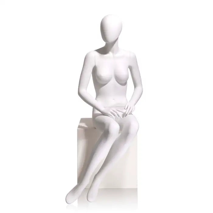 Female Mannequin - Oval head, Hands on Lap, Seated Econoco EVE-6H-OV