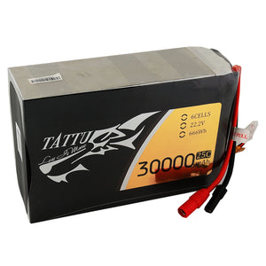 Tattu 30000mAh 6S1P 22.2V 25C Lipo Battery Pack With AS150+XT150 Plug