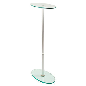 32"H to 48"H Adjustable Oval Glass Pedestal Econoco GPO19