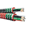 10-2C Solid Copper AC HCF-90® Steel THHN Insulation Green Striped Interlocked Armored Cable