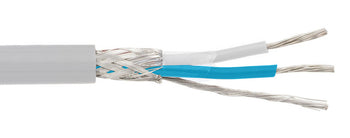 Alpha Wire 275002402 24 AWG 2 Conductor Braid 600V ETFE Insulation High/Low Temperature Cable