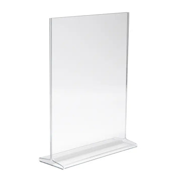 Acrylic Top Load Sign Holders for Counter Tops Econoco HPCT811VTP