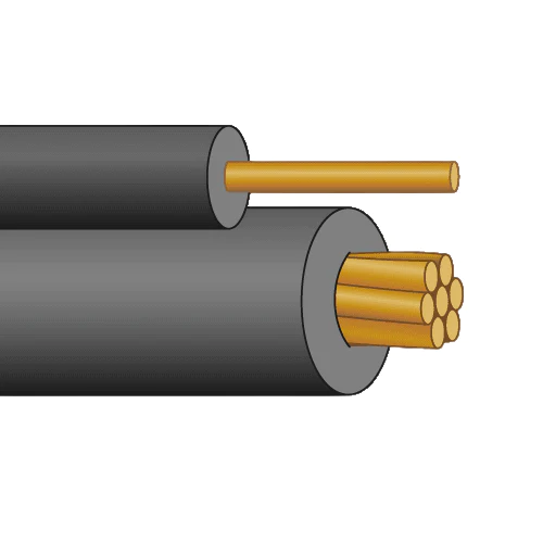 Transformer Riser Cable 4 AWG Solid Single Copper Conductor Transformer Riser 35KV Mining And