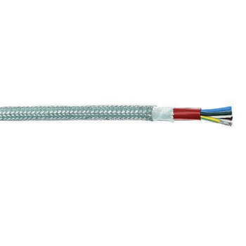 18 AWG 5 Cores SiHF-GLP TC Overall Steel Braid High And Low Temperature Silicone Cable 6111805