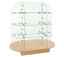 54" Glass Merchandiser With Oval Base Econoco WDGLOVMP