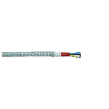 14 AWG 2 Cores SiHF-GLP TC Overall Steel Braid High And Low Temperature Silicone Cable 6111402