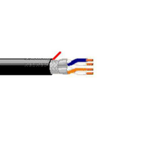 Belden 9688 22 AWG 2P Solid Bare Copper Al Foil TC Braid FR-PE PVC IEEE 802.5 Networking Cable