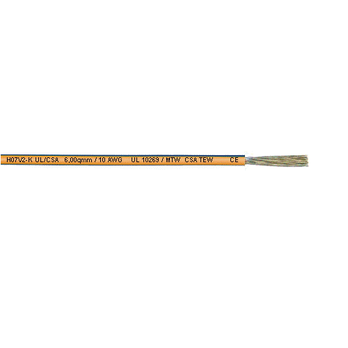 16 AWG 1 Cores H05V2-K UL / H07V2-K UL / CSA AWM / MTW Tinned Copper PVC Flexible Lead Wire 35116