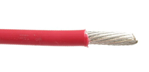 M22759/11-28-91E 28 AWG White Brown Etched Silver Plated Copper Conductor Extruded PTFE Cable
