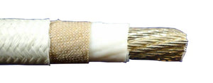 M22759/01-22-90 22 AWG White Black Silver Plated Copper Conductor PTFE Glass Tape Cable