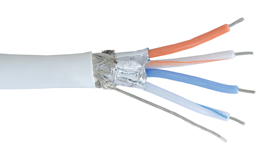Alpha Wire M5393 18 AWG 3 Conductor Brown Foil/Braid Shield PVC Insulation 300V Manhattan Computer Cable