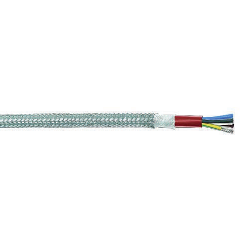 4 AWG 4 Cores SiHF-GLP TC Overall Steel Braid High And Low Temperature Silicone Cable 6110404