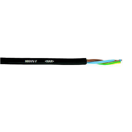 12 AWG 4 Cores H05VV-F Bare Copper Light-Duty PVC 500V Flexible Cable 4001204