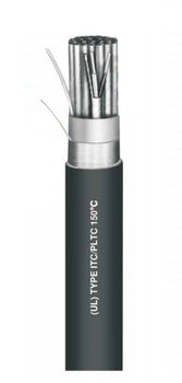 284-30-4202 Okozel Type SP-OS, Type ITC/PLTC Thermocouple Extension Cable, 2 Shielded Pairs - Overall Shield - 150 Deg. C Rating. - TX