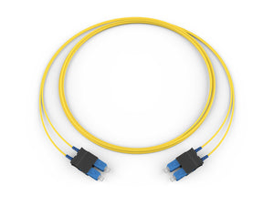 Fiber Optic Jumper 2 F SC Duplex to SC Duplex Zipcord Cable Standard SCUPC Duplex SM Standard Yellow Jacket 2M CORNING 727202R5131002M