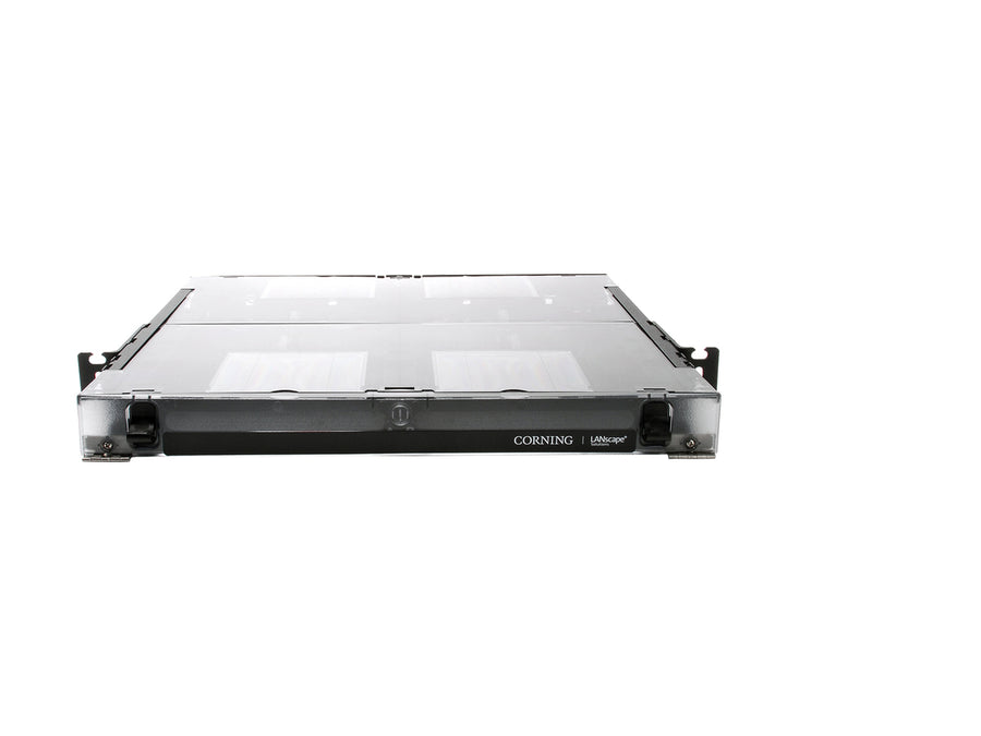 1 rack unit holds 2 CCH connector panels Closet Connector Housing (CCH) CORNING CCH-01U