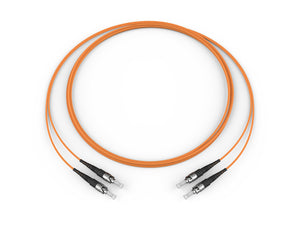 Fiber Optic Jumper 2 F ST compatible to ST compatible Zipcord Cable Standard Orange Jacket 1M CORNING 505002K5120001M